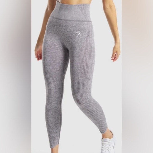 Gymshark Vital rise seamless leggings SMALL smokey gray marl - Picture 1 of 6